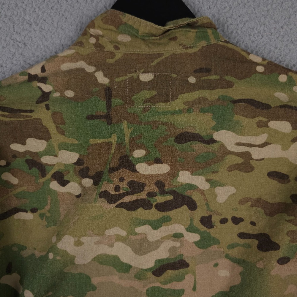 US Army Jacket Mens Medium Long Green Camo ACU Coat Insect Repellant Rip Stop - Picture 13 of 16